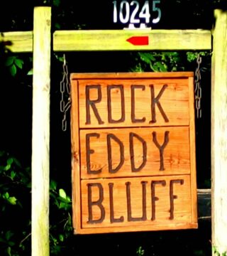 Rock Eddy Bluff sign