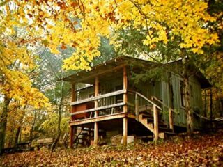 Line Camp Cabin in the fall